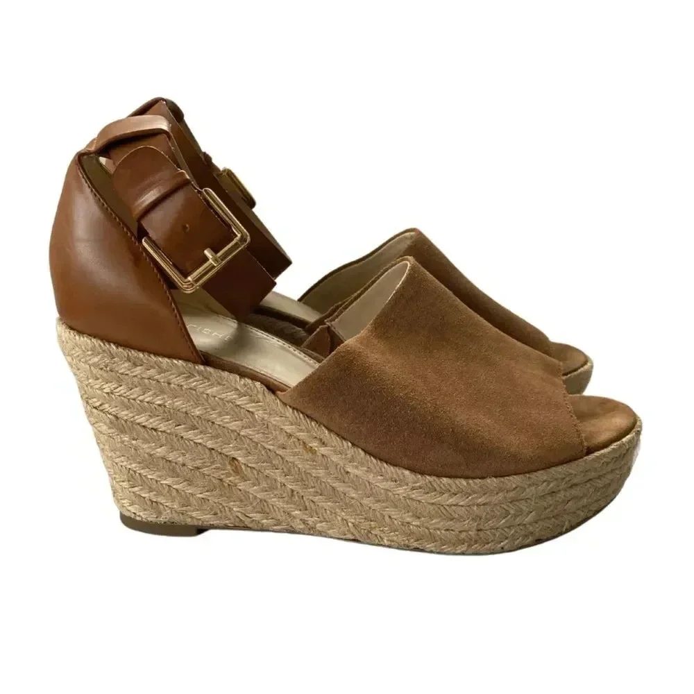 Marc Fisher, Cala Espadrille Platform‎ Wedge Sandal, Brown, Tan